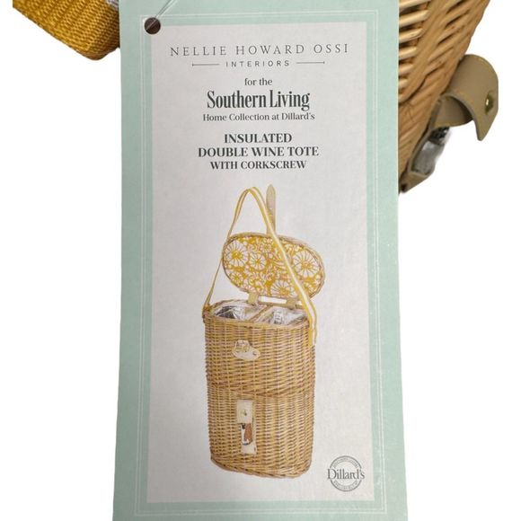 Insulated Double Wine Tote with Cork Screw Southern Living x Nellie Howa… - Picture 3 of 13